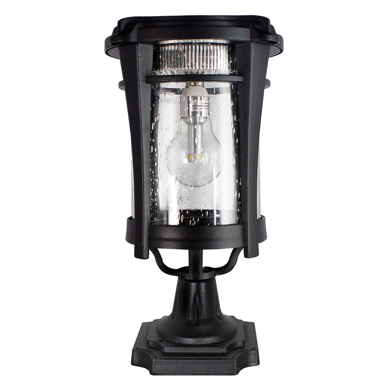 Solar LED Aurora Lantern Light - 50 Lumens - 2700K - Black Finish - Gama Sonic