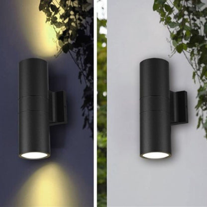 LED Up/Down Cylinder Wall Light - 18W - 1400 Lumens - Color Tunable - Black Finish - LumeGen