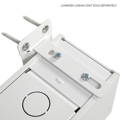 Wall Mount Bracket for LumeGen Linear Light - White Finish