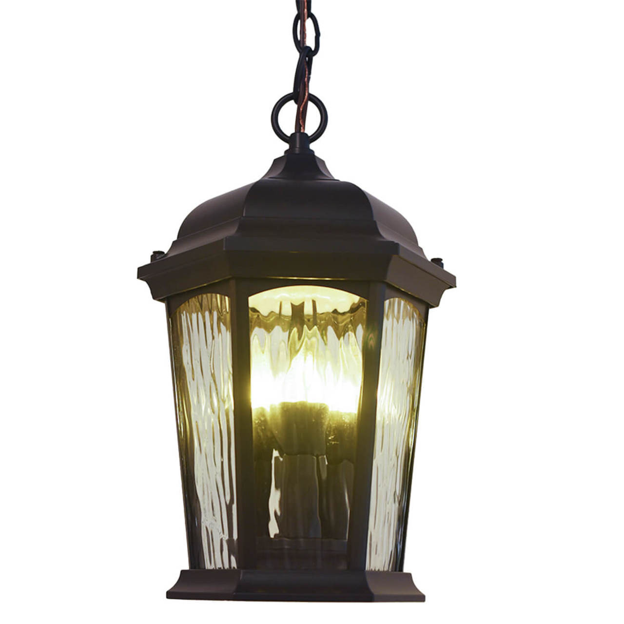 LED Outdoor Flame Hanging Lantern Light - 12.5W - 1300 Lumens - 3000K - Euri Lighting