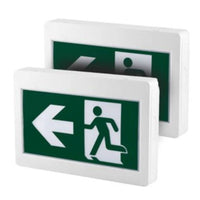 Case of 2 - LED H3 Running Man Exit Sign - 90-Minute Emergency Runtime - Beyond LED Technology