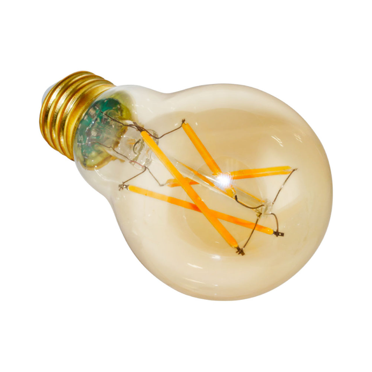 LED A19 Amber Filament - 7W - Dimmable - 40W Equiv - 600 Lumens - 2200K - Euri Lighting