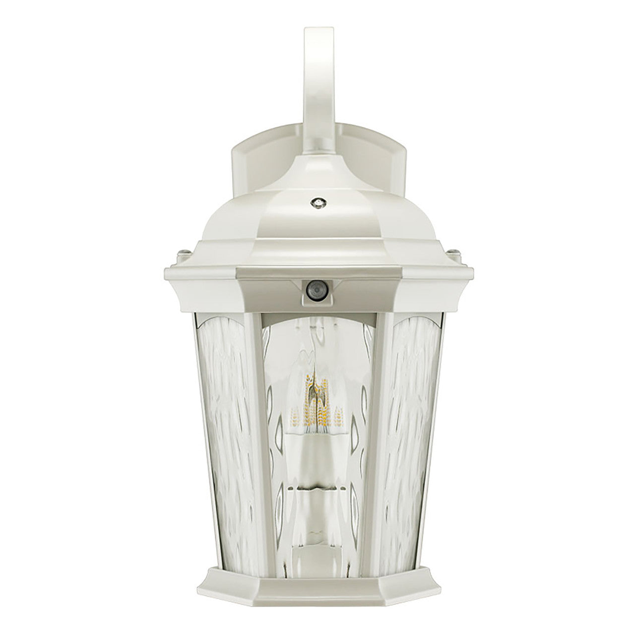 LED Outdoor Wall Flame Lantern Light - 12.5W - 1200 Lumens - 3000K - White Water Glass Finish - Euri Lighting