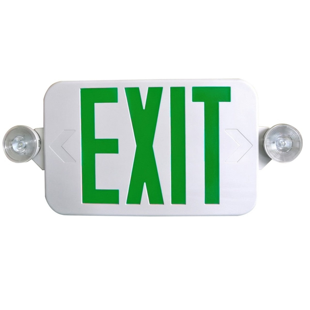 LED Low Profile Exit & Emergency Combo Sign - High Lumen - Red/Green Letters - 90 Min. Emergency Runtime - LumeGen