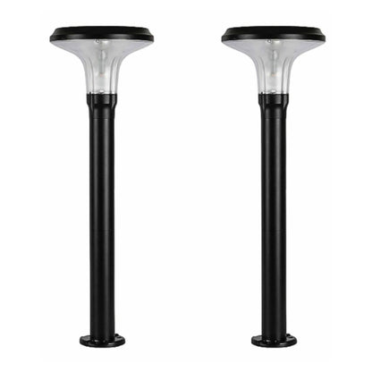 2-Pack Solar LED Vantage Bollard Pathway Light - Black Finish - Gama Sonic