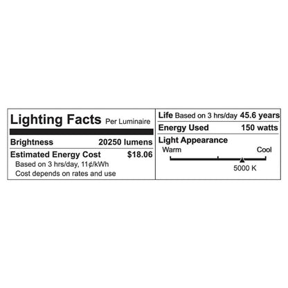 LED Canopy Light - 150W - 20,250 Lumens - 5000K - Euri Lighting