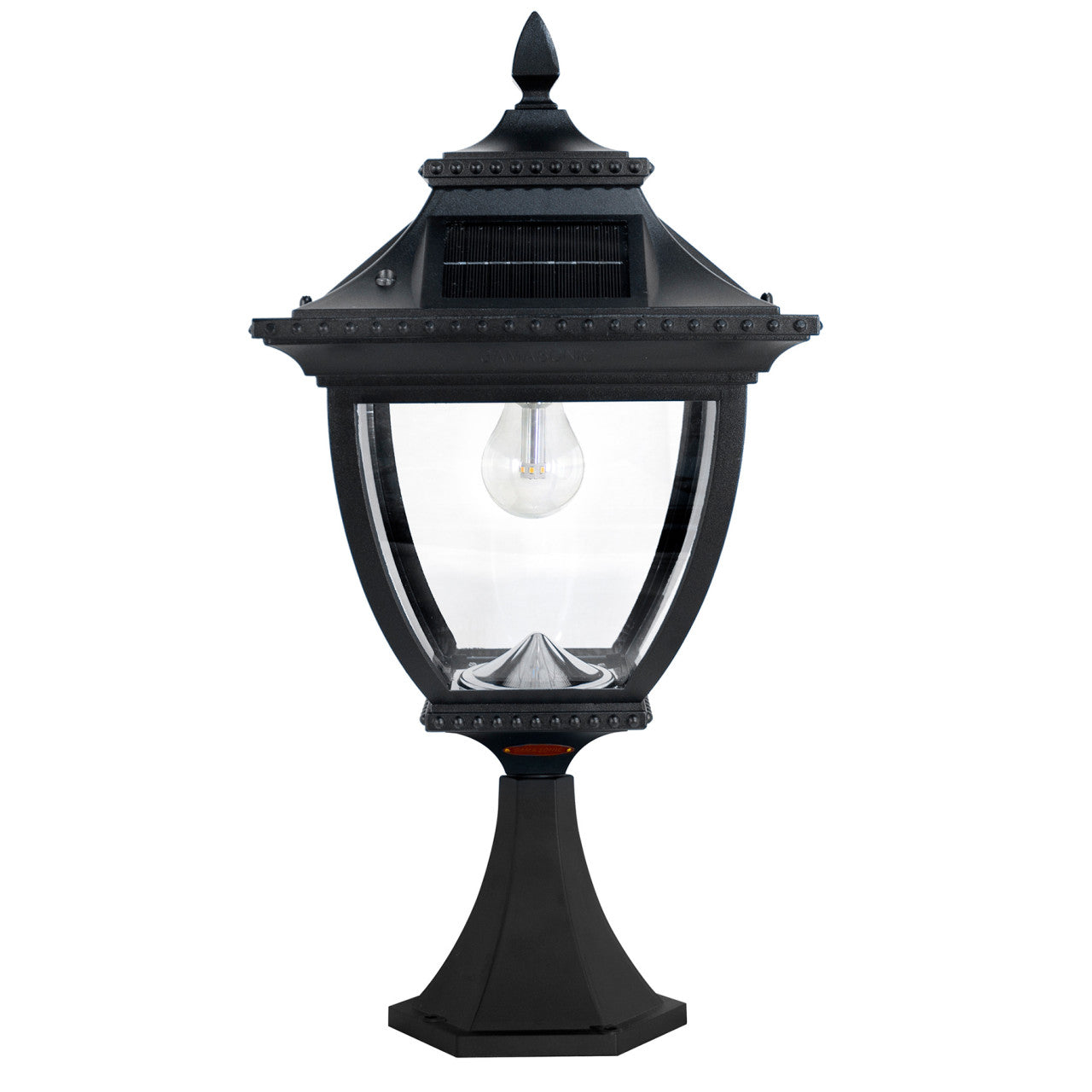 Solar LED Pagoda Lantern Light - Black - Gama Sonic