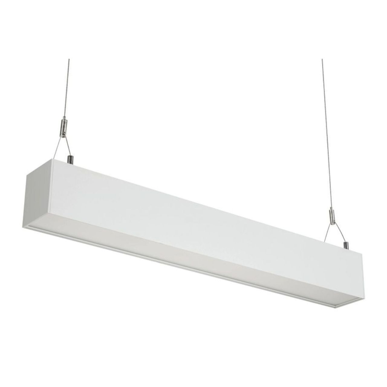 2ft LED Linear Architectural Pendant Fixture with Direct and Indirect Lighting - Wattage Adjustable - Color Tunable - Keystone