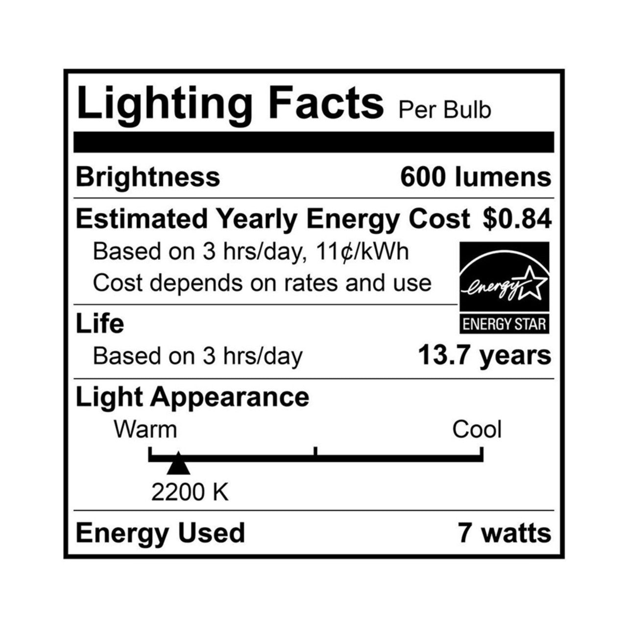 Case of 24 - LED A19 Amber Filament - 7 Watt - Dimmable - 40W Equiv - 600 Lumens - Euri Lighting