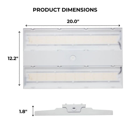 LED Linear High Bay - Wattage Adjustable up to 220W - Up to 30,000 Lumens - Color Tunable 4000K/5000K - LumeGen