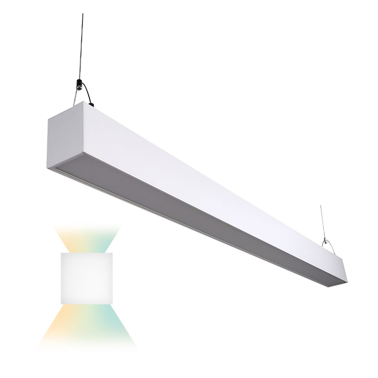 4ft. LED Architectural Up/Down Linear Light - 50 Watt - 6500 Lumens - Color Tunable - Euri Lighting