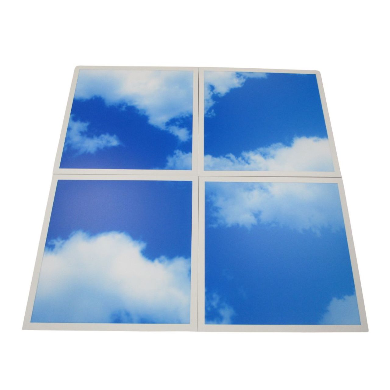 Case of 4 - 2x2 LED Flat Panel Light Cloud Design - 5 Wattage Adjustable - 5 Color Tunable - LumeGen