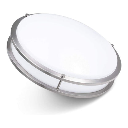 14in LED Double Ring Round Flush Mount Light - 28W - 1700 Lumens - Color Selectable - Energetic Lighting