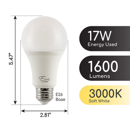 CASE OF 24 - LED A21 Bulb - 17W - 1600 Lumens - Euri Lighting