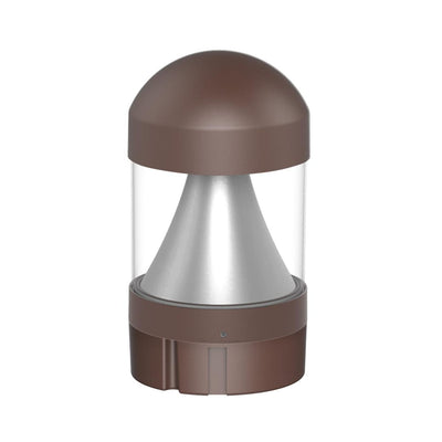 LED Wattage Adjustable & Color Tunable Rounded Bollard Light Top - Dome Cone Top - 14W/19W/24W - 3000K/4000K/5000K - LumeGen