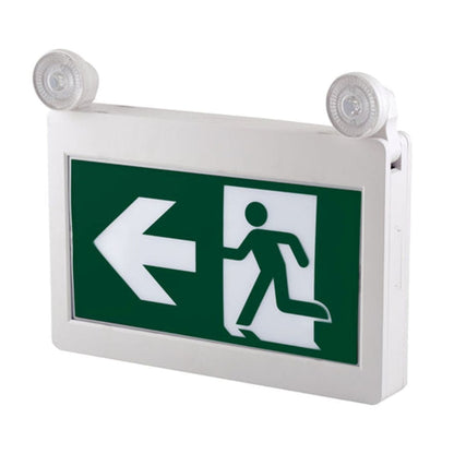 Case of 2 - LED H3 Running Man Exit & Emergency Combo Sign - 90-Minute Emergency Runtime - Beyond LED Technology