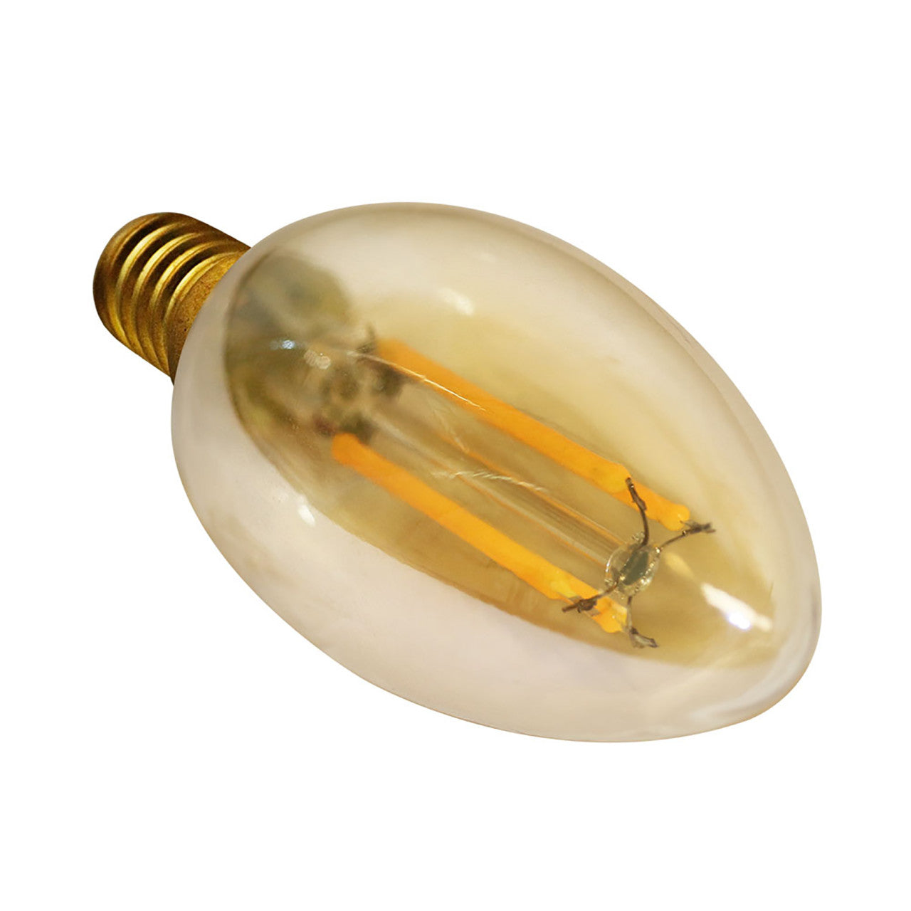 4-Pack LED B10 Amber Filament - 4.5 Watt - Dimmable - 40W Equiv - 350 Lumens - 2200K - Euri Lighting