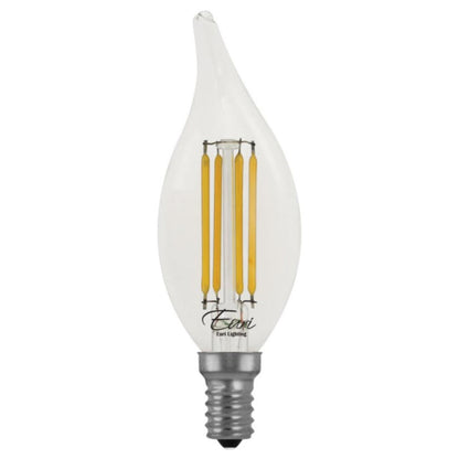 4-Pack LED B10 Filament Bulb - 4.5W - 500 Lumens - 2700K - Euri Lighting