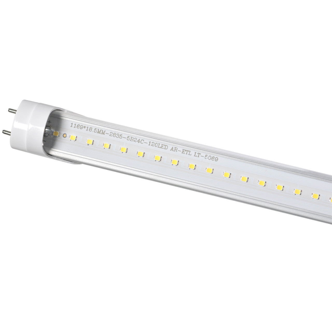 Case of 25 - 4ft. LED T8 Tube - Type B - 18 Watt -  2340 Lumens - Clear Lens