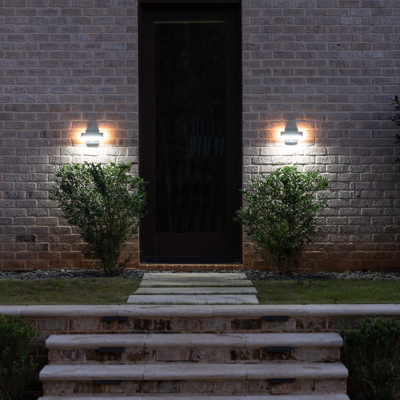 2-Pack Architectural Solar Wall Accent Light - with Motion Sensor - 120 Lumens - Gama Sonic