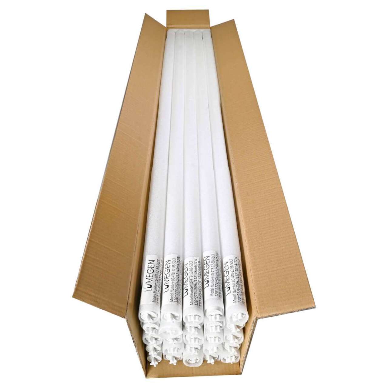 Case of 25 - 4ft Color Tunable LED T8 Tube - Type B - 12W - 1800 Lumens - LumeGen