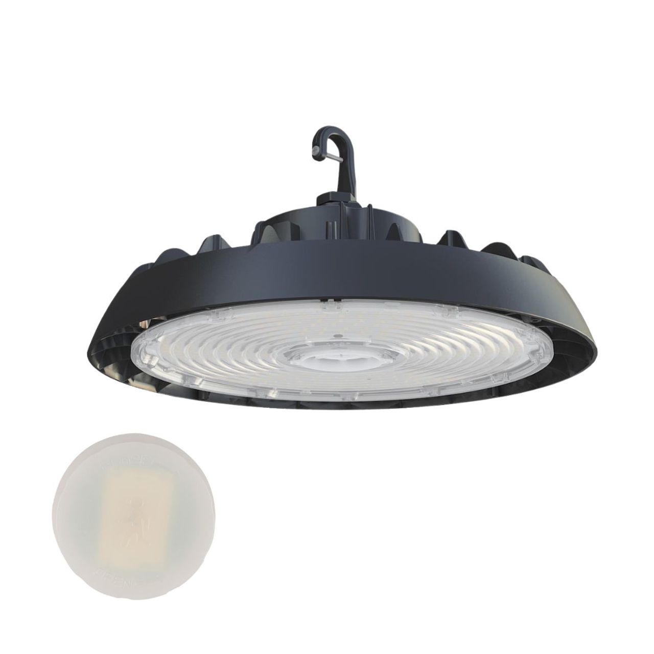 LED UFO High Bay - Wattage Adjustable 100W/125W/150W - 5000K - Plug-in Microwave Motion Sensor - LumeGen