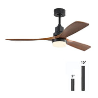 52in. Ceiling Fan with LED Light Kit - 18W - 800 Lumens - Color Selectable - Remote Control