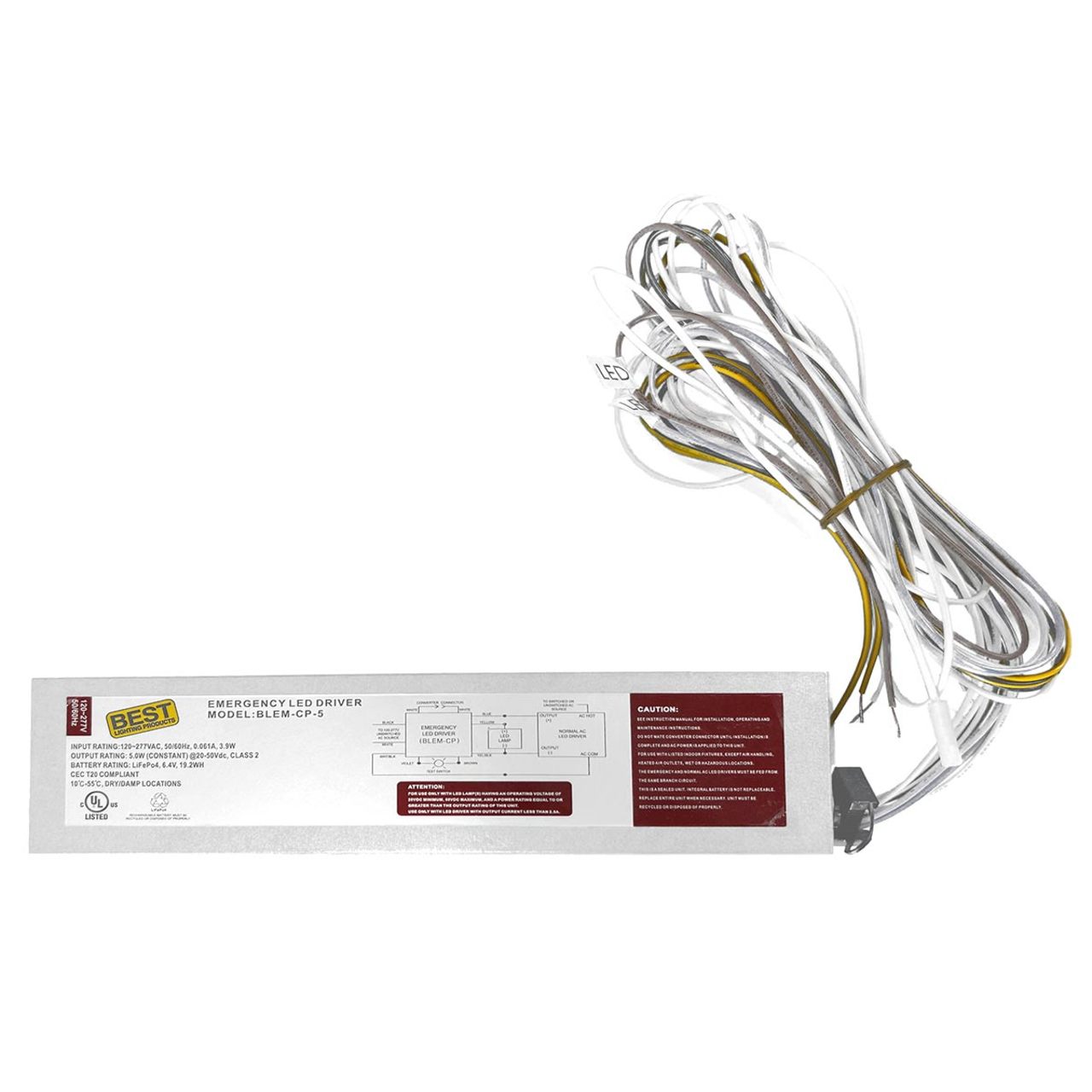 Constant-Power Emergency Driver Gen2 - 5W - 90 Minute Backup Time