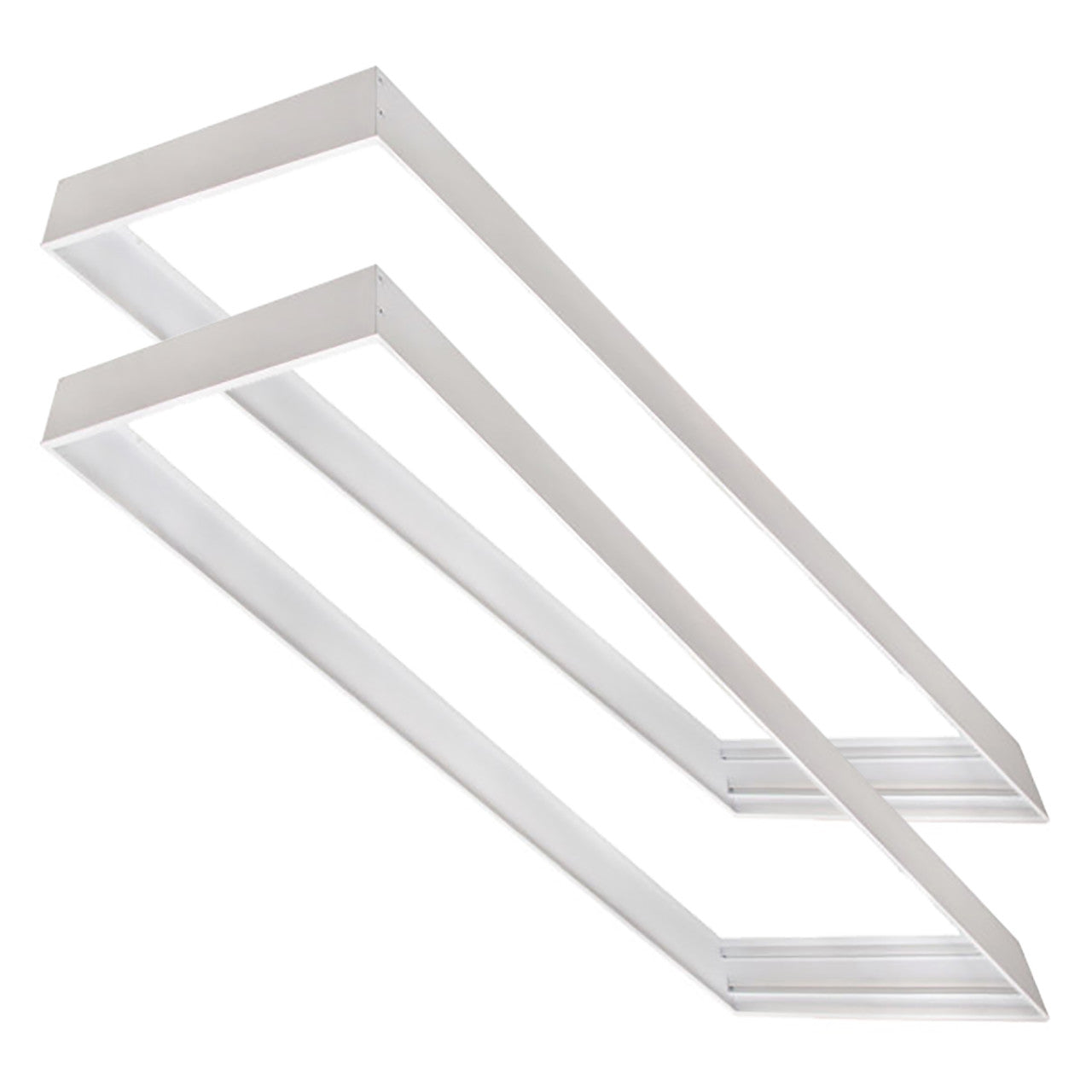 Case of 2 - LED 1x4 Flat Panel Surface Mount Fixture by Jen Lighting