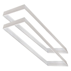 Case of 2 - LED 1x4 Flat Panel Surface Mount Fixture by Jen Lighting