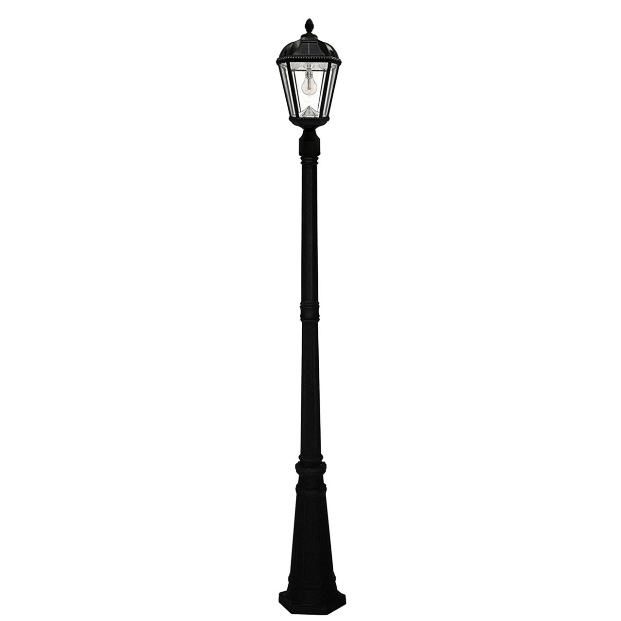 Solar LED Royal Bulb Lantern Light - Black - Gama Sonic