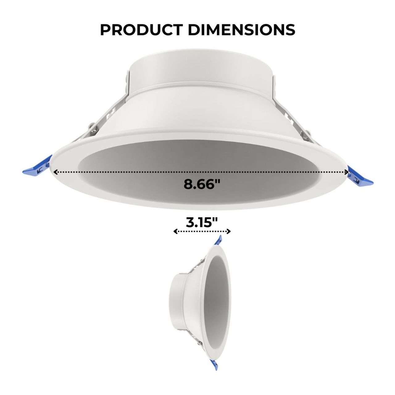 8in. LED Recessed Down Light - Wattage Adjustable up to 30W - Color Tunable 27K/30K/35K/40K/50K - LumeGen