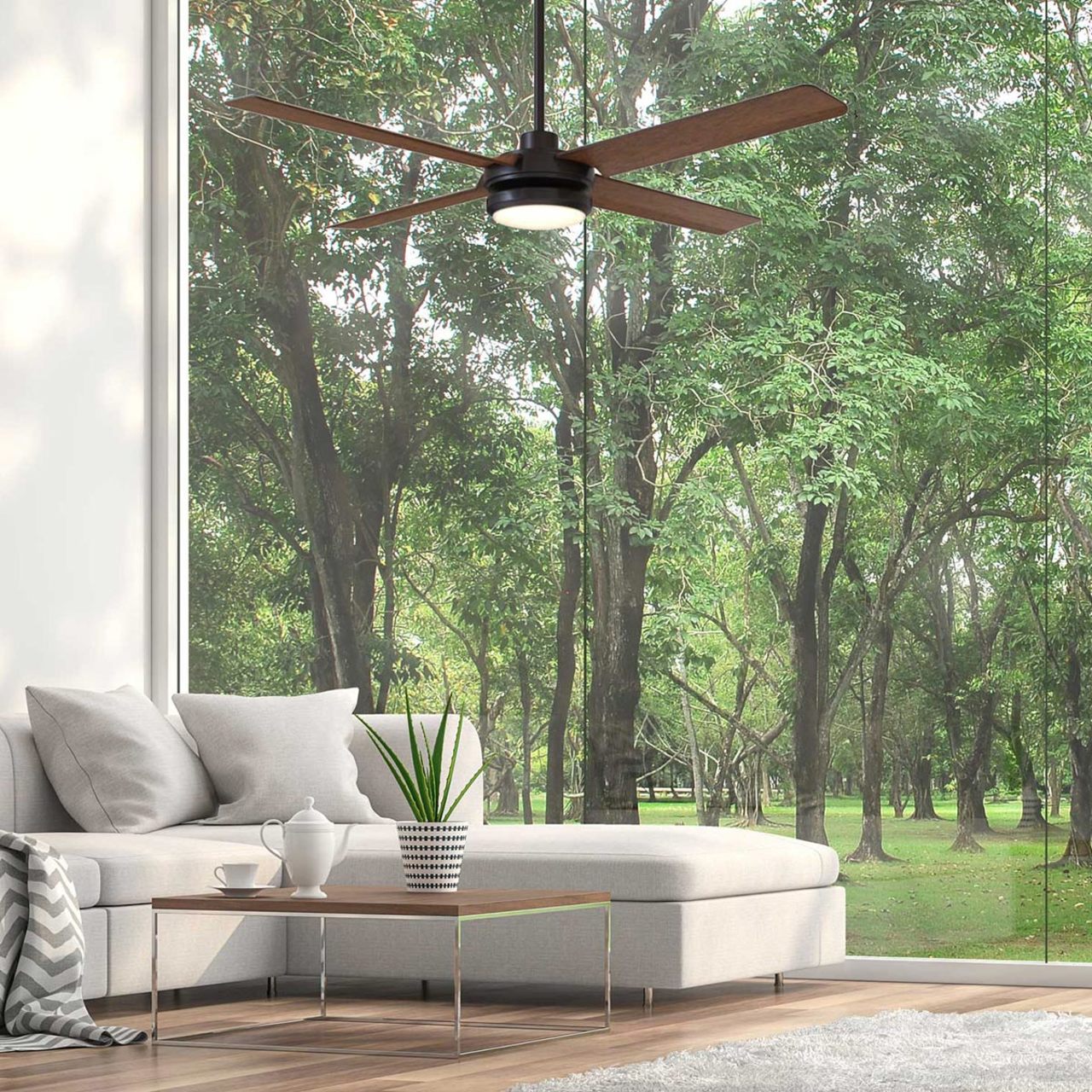 56in. Color Tunable Laritza Indoor/Outdoor Ceiling Fan with LED Light Kit and Remote Control Included - 18W - 800 Lumens - 3000K/4000K/5000K - Altitude