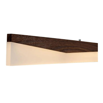 47in. Artisan Wood Collection Linear Pendant Smoke Reflection - 20W - 1795 Lumens - 3000K - Euri Lighting