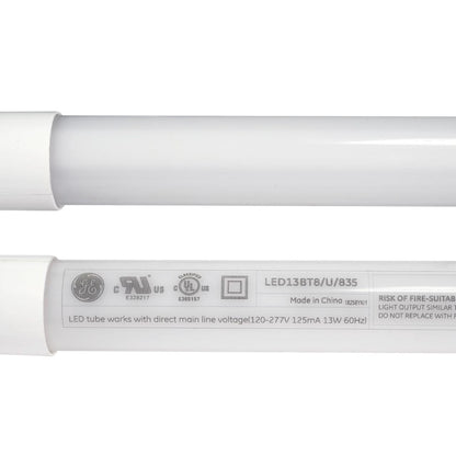 Case of 15 - U-Shaped LED T8 Tube - Type B - 13W - 1800 Lumens - 3500K - GE Lighting