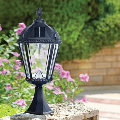 Solar LED Royal Bulb Lantern Light - Black - Gama Sonic