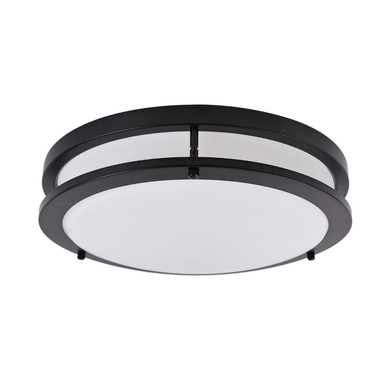 14in LED Double Ring Round Flush Mount Light - 28W - 1700 Lumens - Color Selectable - Energetic Lighting