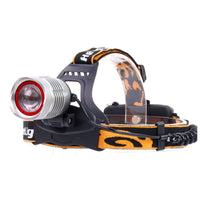 Rugged Blue 3W LED Rechargeable Headlamp - 180 Lumens