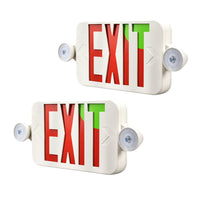 Case of 2 - LED H5 Exit & Safety Sign - Switchable Color Lens Red & Green - Beyond LED Technology