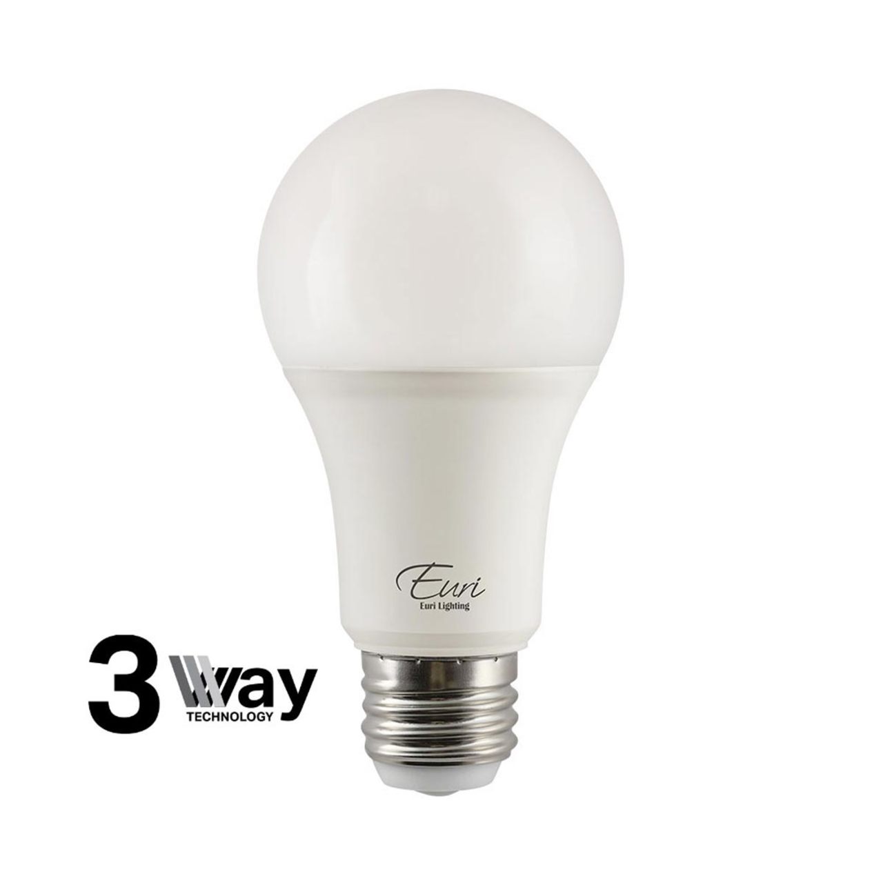 LED 3-Way A19 Bulb - 4W/8W/12W - Euri Lighting