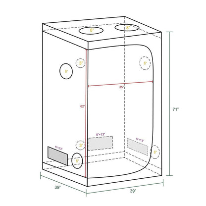 3ft. x 3ft. x 6ft. Indoor Grow Tent - Mars Hydro