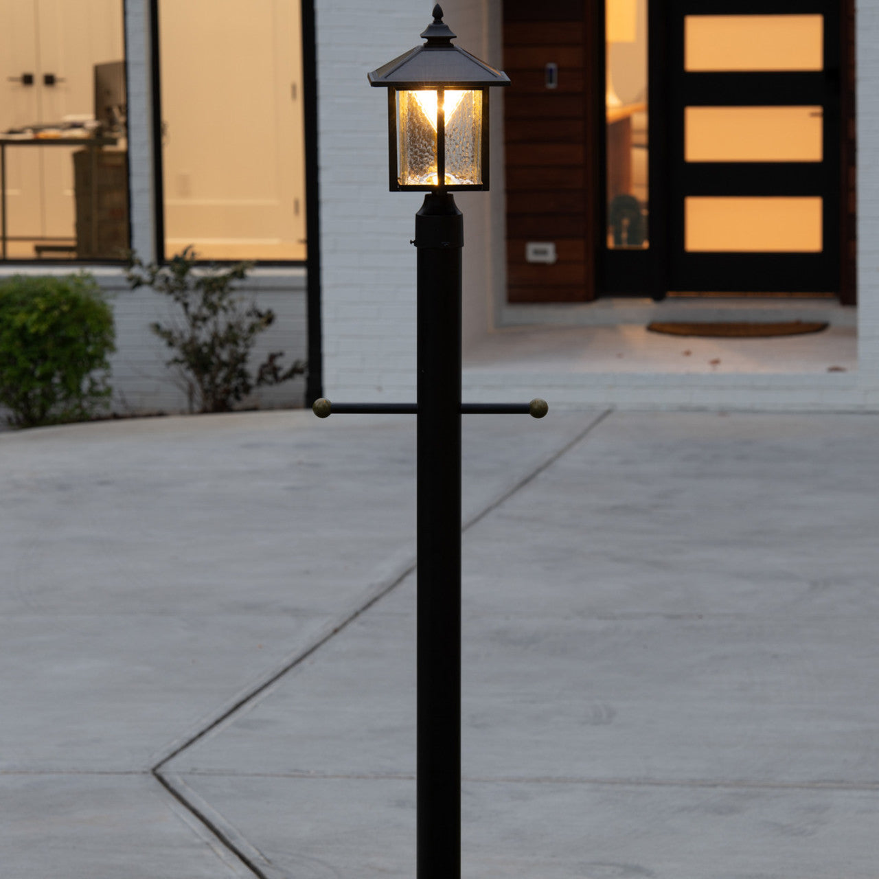 Solar LED Casita Post Light - Black Finish - Gama Sonic