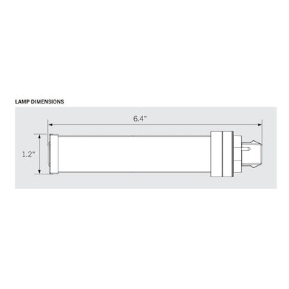 LED 4-Pin Horizontal PL Lamp - CFL Ballast Compatible - 9.5W - Color Tunable 3000K/3500K/4000K - Keystone