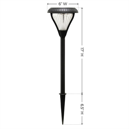 4-Pack Solar LED Premier Garden Stake Light - Black - Gama Sonic